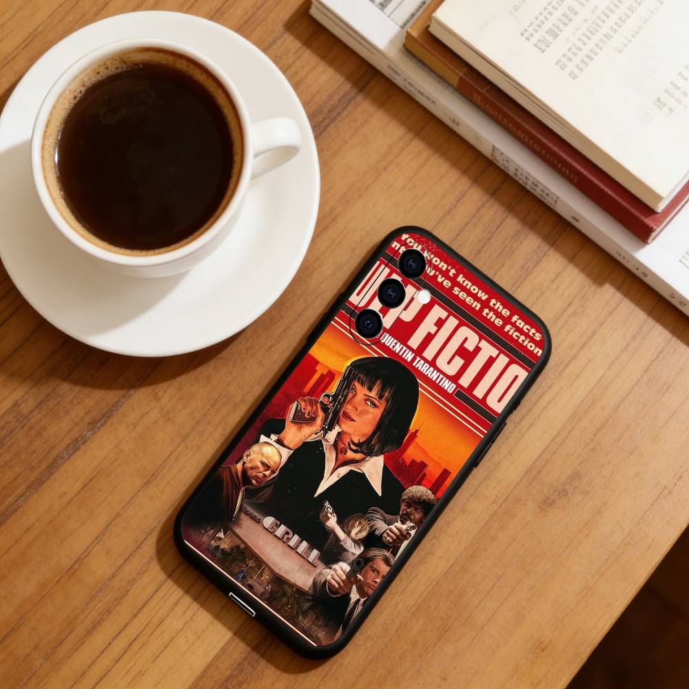 Чехол для телефона Pulp Fiction Черный Силиконовый Мягкий Для Samsung Galaxy A73,A72,A71,A70,A53,A52,A51