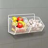 Wall Mounted Storage Basket Strong Load-bearing Hollow Design Easy To Install Kitchen Vegetable