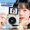 Retro Flip-Style CCD Camera & Camcorder: Portable Long-Zoom Digital Student Device for Photo & Video