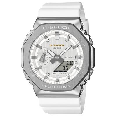 Мужские часы G-SHOCK - Коллекция Precious Heart 2025, Экологичный металл с покрытием, Белый, GM-2110SH-7AJF, Официальная модель Японии