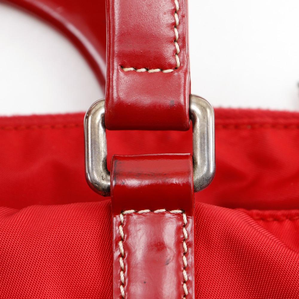 PRADA 2WAYShoulder Handbag Red Nylon Women Used
