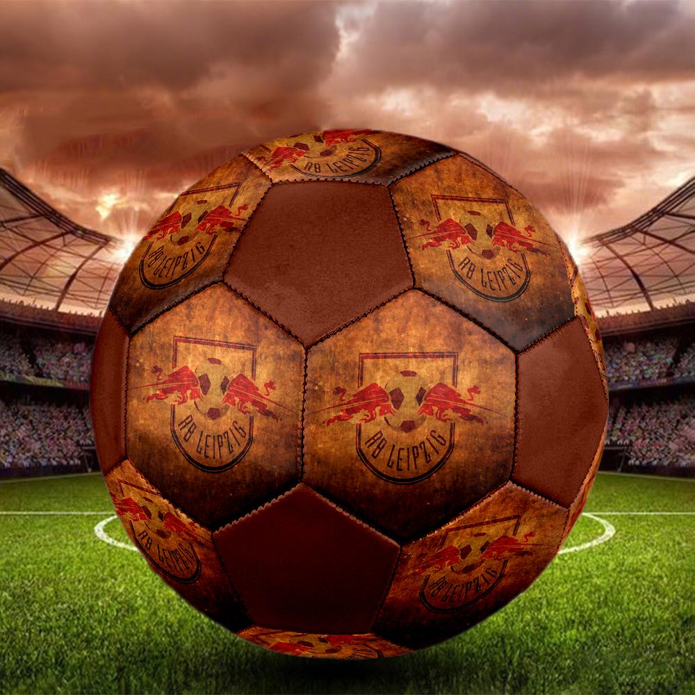 RB leipzig logo Soccer Ball, colorful, suitable for all ages, machine-stitched, PVC material, competition grade, durable and high bounce