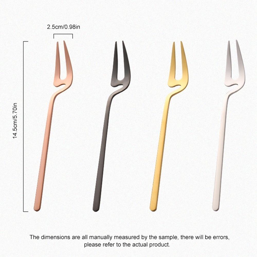 Stainless Steel Fruit Forks Pickle Forks Cocktail Salad Dessert Cake Forks Tableware for Banquet Party Seafood Dinner