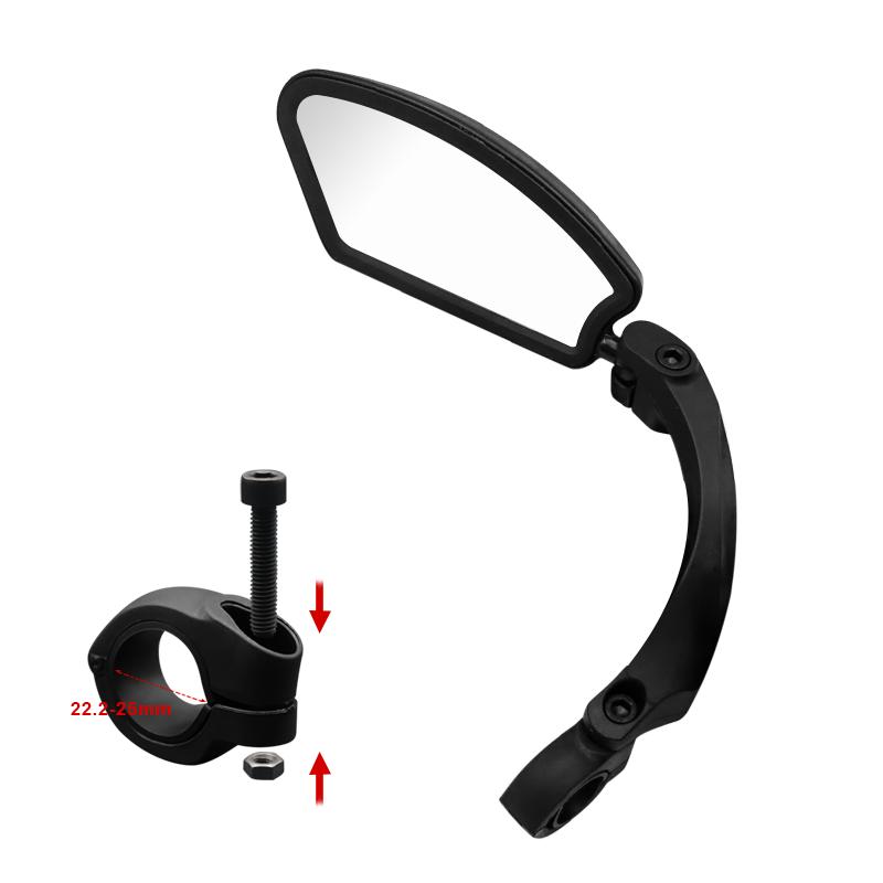Bicycle Mirror 360 Degree Rotate MTB Road Bike Rearview Handlebar Mount Flexible Safety Cycling Back Mirror Folded Blind