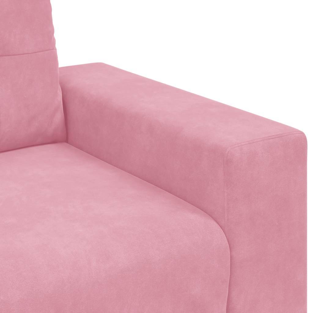 2 Seater Sofa Pink 180x77x82 cm Velvet