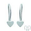 [K3815] - Silver 'Love' Earrings Silver (rhodium Plated) - 5x5 Mm