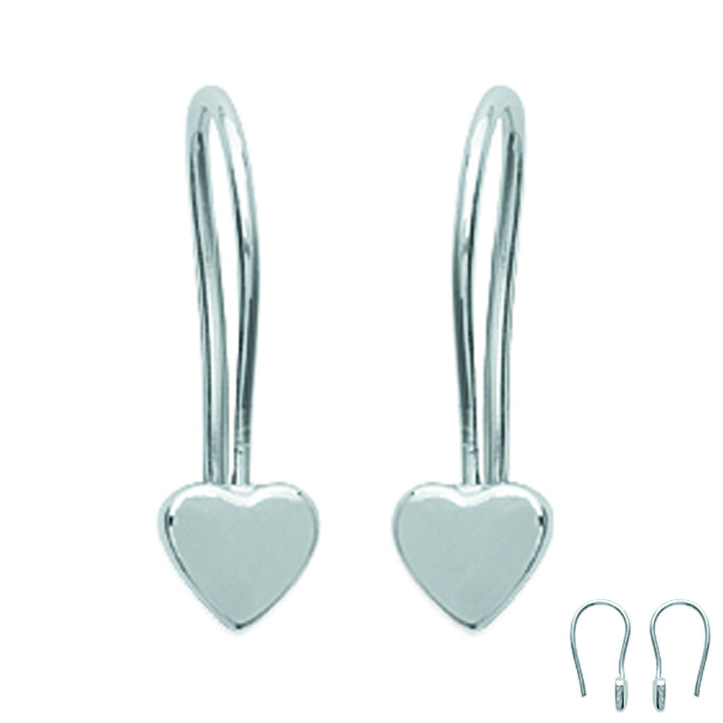 Les Trésors De Lily [K3815] - Silver 'Love' Earrings Silver (rhodium Plated) - 5x5 Mm
