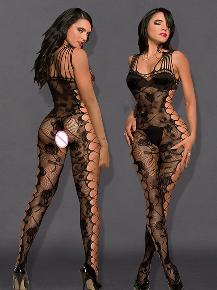 Сетчатое боди Сексуальное нижнее белье Боди Стразы С открытыми плечами Сексуальное нижнее белье Женщины Сетка Рыбацкая сеть Стройнящее Бэбидолл Комбинезон Леотард Топ
