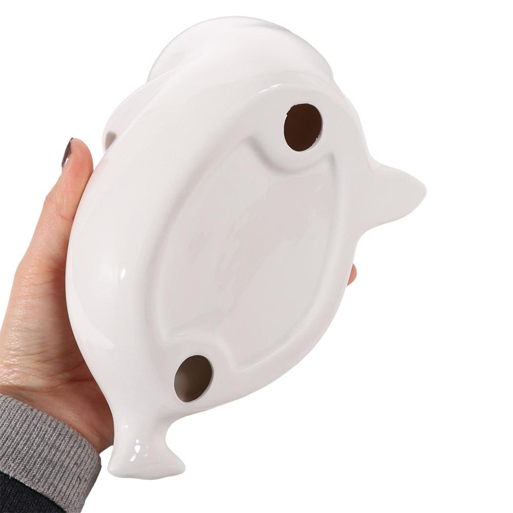 Cute Self Draining Soap Holder Drainable Bathroom Decor Organizer Sea Lion Soap Dish Household