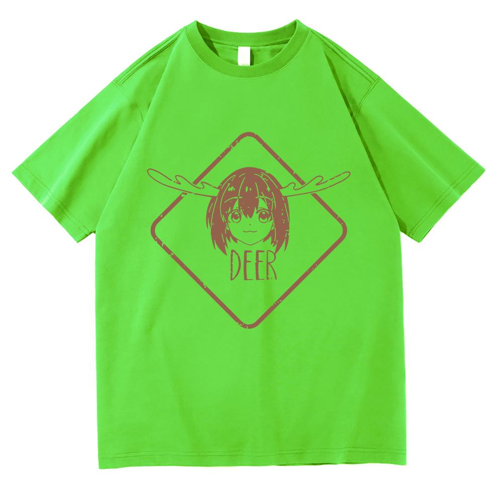 Anime My Deer Friend Shikanoko Noko Nokotan T Shirt Unisex Clothing Harajuku Tshirt Unisex High Quality Casual Cotton Tshirts