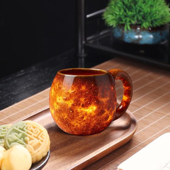 Кофейные чашки с космической тематикой и эргономичной ручкой, пригодные для мытья в посудомоечной машине, кружки с тиснением в виде планет Солнечной системы, кружки с изображением планет