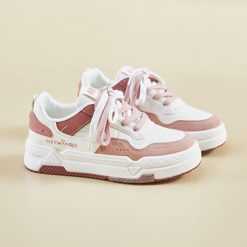 «Женские белые кроссовки на платформе, весна 2025 г. — корейский стиль»