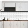 Waterproof Self Adhesive White Subway Kitchen Bathroom Wall Tiles 3D Tile Sticker Peel and Stick