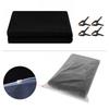 1 x 3m/Black Photography Backdrop Set with 4 Clips Polyester Background Screen for Studio/Live Streaming