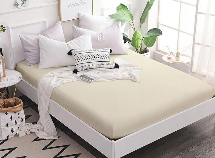 Jersey Cotton Fitted Sheet 90X200 Cream