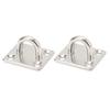 2Pcs Boat Square Pad Eye Stainless Steel Firm Durable Marine SS Pad Hardware for Yacht 70 X 70mm 2.8 X 2.8in