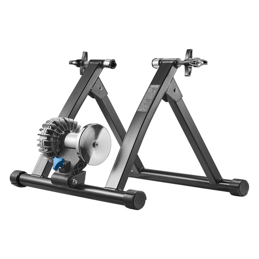 Bike Trainer, 660.4-736.6 mm & 700C Wheels, Foldable Fluid Bicycle Stationary Trainer Stand for Indoor Exercise Riding with Quick Release Skewer &