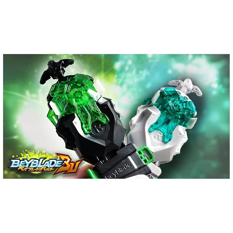 Takara tomy BEYBLADES B-00 WBBA Dynamite Custom Bey Launcher Set Cyber EditionnЧерный Белый