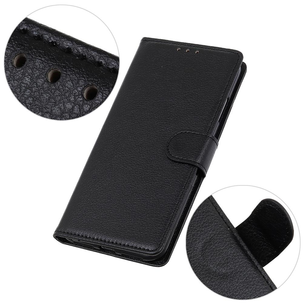 For iPhone 16 Pro Case PU Leather Litchi Texture Magnetic Flip Phone Cover