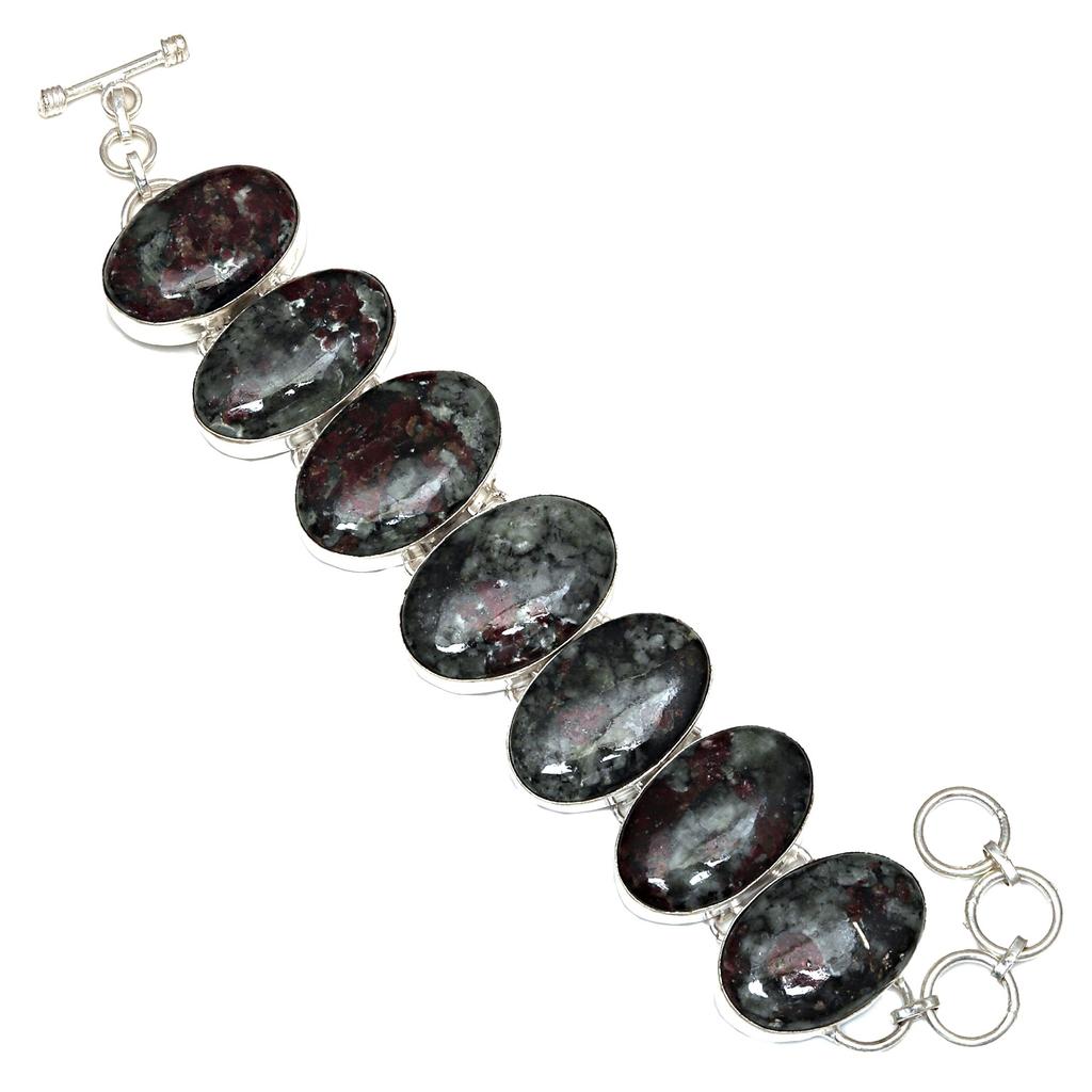 Edulite Gemstone Unisex Women's Gift For Her Silver Jewelry Bracelets 7-8 ''