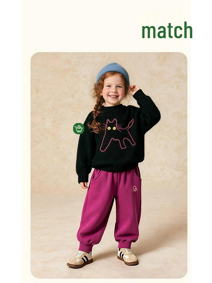 Зимние детские брюки с флисовой подкладкой и манжетами, 2025: Теплый, Удобный, Повседневный Стиль для Мальчиков и Девочек