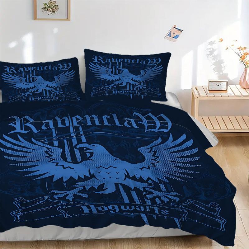 3pcs Ravenclaw Crest Bedding Set. Soft and Comfortable with No Core Included (1x Duvet Cover + 2x Pillow Covers) yy251010203