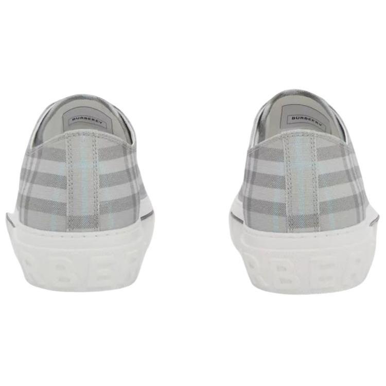 Burberry Винтажные хлопковые кеды в клетку Серые 80523411