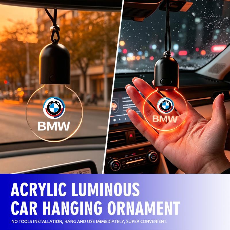 PGTK1 Car Glow LED Light Pendant Hanging Rearview Mirror Accessories For BMW Performance E91 X5 E70 F11 E30 F31 X3 F25 F32 x7