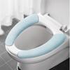 Washroom Washable Sticky Toilet Mat Seat Cover Pad Household Soft Plus Cashmere Toilet Seat Cover