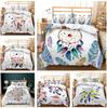 3D Dream Catcher Print Bedding Set Feather Pattern Bedding Set Bedding Set Bedding Set Quilt Cover Pillowcase Sheet/Double Bed 2/3 Bedroom Decoration