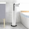 Rust-Proof Stainless Steel Paper Roll Stand Single Pole Floor Standing Paper Dispenser  Bedroom