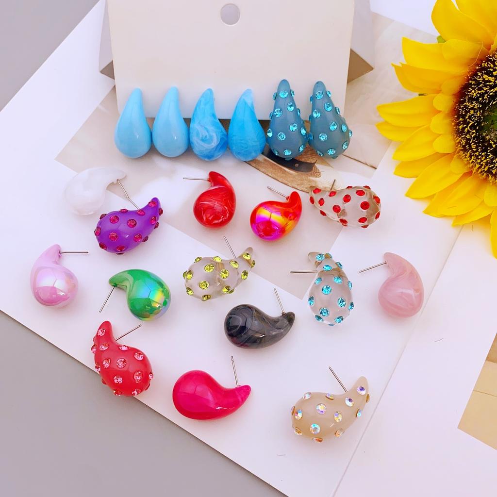 3 Pairs of Vintage-style Acrylic Drop Earrings for Women's Daily and Party Wear