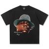 Графическая футболка The Notorious BIG Big Poppa Унисекс Женская Хип-хоп Легенда Повседневная Хлопок Короткий рукав Винтаж Городская Для выходных