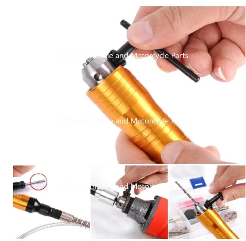 Ручка 4 мм/6,5 мм, гибкий вал, удлинительная трубка с патроном 0,3-6,5 мм для Dremel, бормашины, ручной дрели, электрического вращающегося инструмента