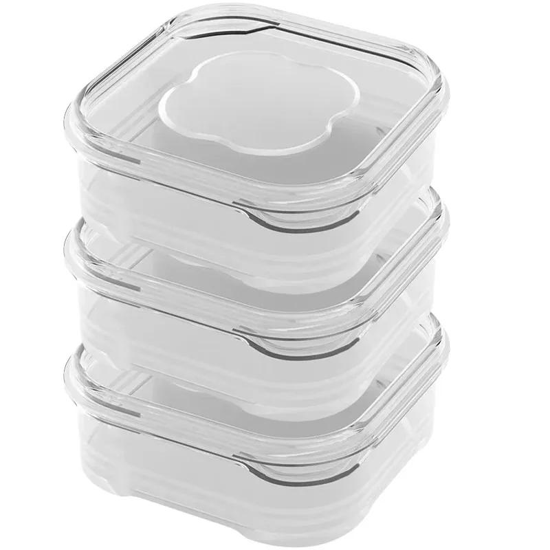 1/10 шт. Маленькие контейнеры для хранения продуктов Холодильник Замороженное мясо Овощи Контейнер для сохранения свежести Прозрачный кухонный герметичный контейнер для хранения