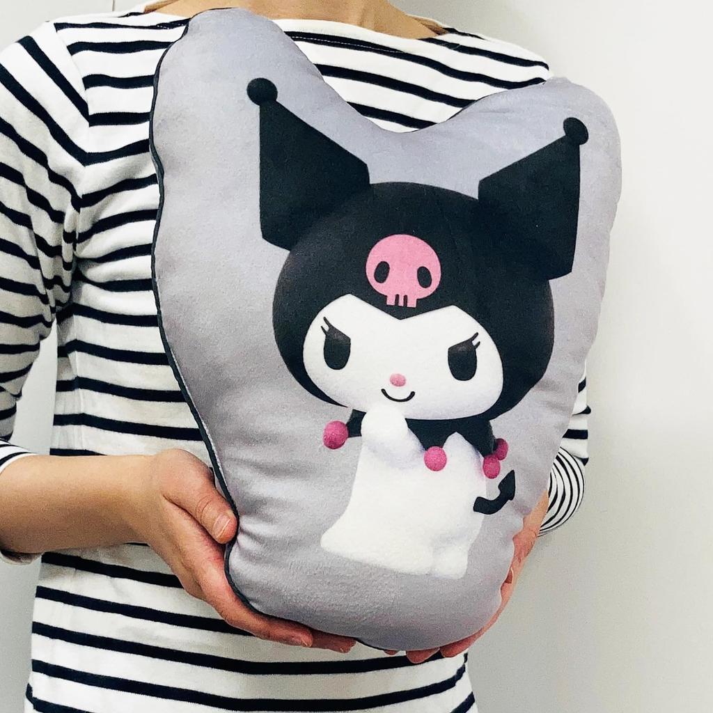 MORIPiLO Тело Персонажи Sanrio Kuromi Микроплюшевая Подушка для Сна от Morishita Makura, (Вырубленная подушка), Ткань, приятная к коже, Игрушка, Подушка, 30x40x10см,