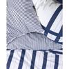 Parure de lit - 1 housse de couette 220 x 240 cm + 2 taies d'oreiller 60 x 60 cm - 100% coton renforcé - Bleu