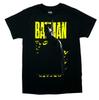 Batunisex New Adult Tshirt  Black Silhouette In Bat Filled Yellow Name