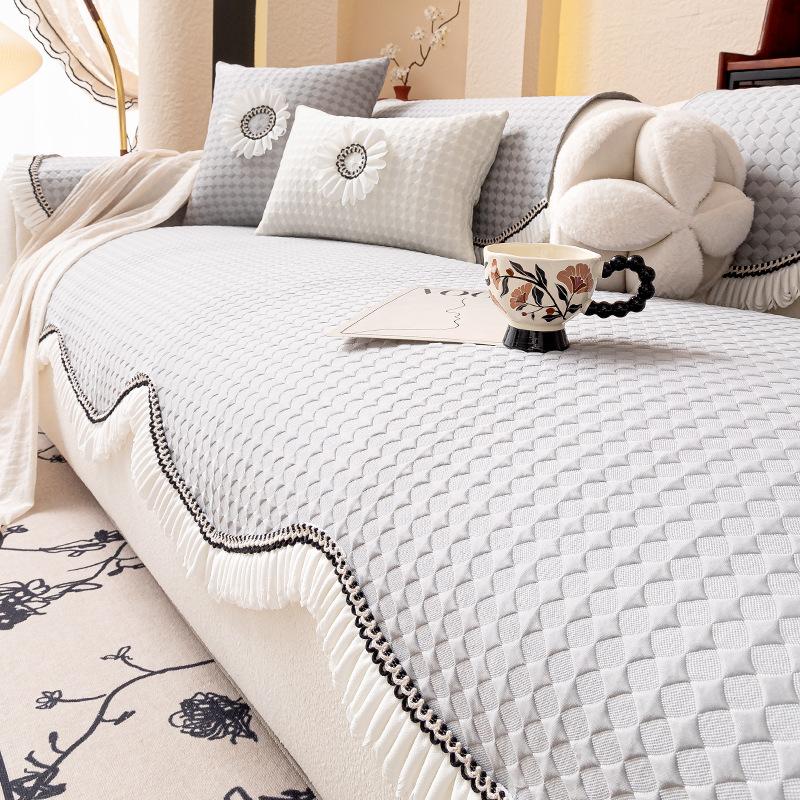 Sofa Cushion Summer New Ice Silk Mat Cushion Universal Non-Slip Seat Cushion Light Luxury High-Grade Leather Sofa Cover