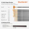 Shuttle Art Acrylic Paint Set 30 wooden canvas brush washing and Ideal for and tole Suitable for and Perfect for and school A great gift (66 pieces)