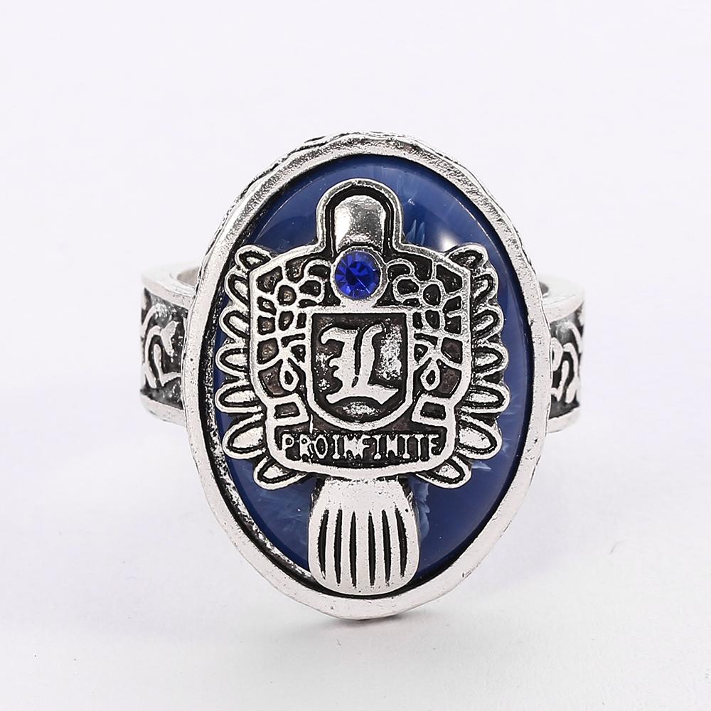 Дневники вампира Кольцо А-Я 26 Букв Для Женщин и Мужчин Алфавитные Инициалы Готическая Бижутерия Сальваторе Дэймон Возрожденный Кольцо Дневного Света