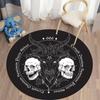 Home Decor Satan Print Round Rug Living Room Rug Bedroom Rug Kitchen Bathroom Anti-Slip Mat Tapete Redondo