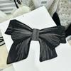 Bow Tie With Safety Pins Organza Bow Appliques Chiffon Removeable 3D Bow Appliques 3D Large 3D Bow Patch Dressmaking