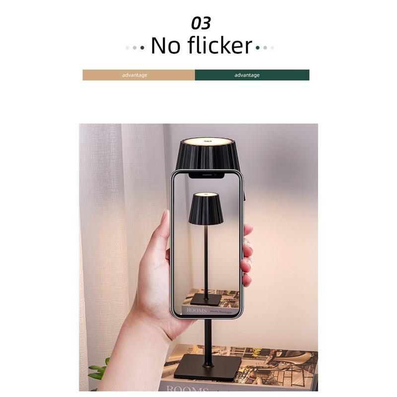 Rechargeable Desk Lamp Touch Dimming Dining Table Bar Lamp Cafe Decorative Lamp Ambient Lamp Table Lamp Bedside Night Light