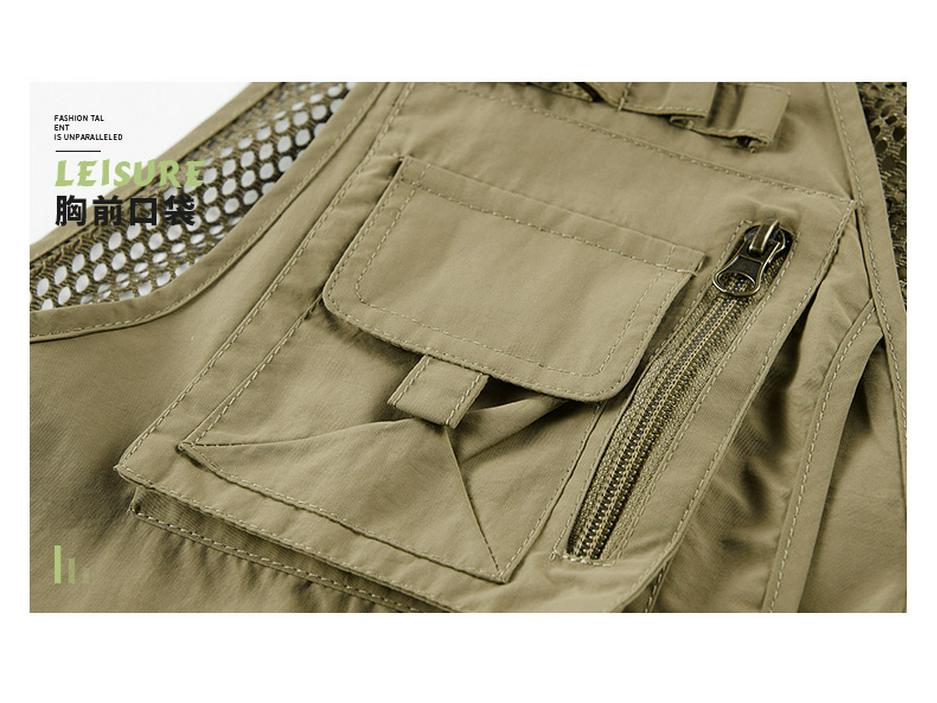 Men's Summer Multi-Pocket Photography & Fishing Vest for Outdoor Hiking