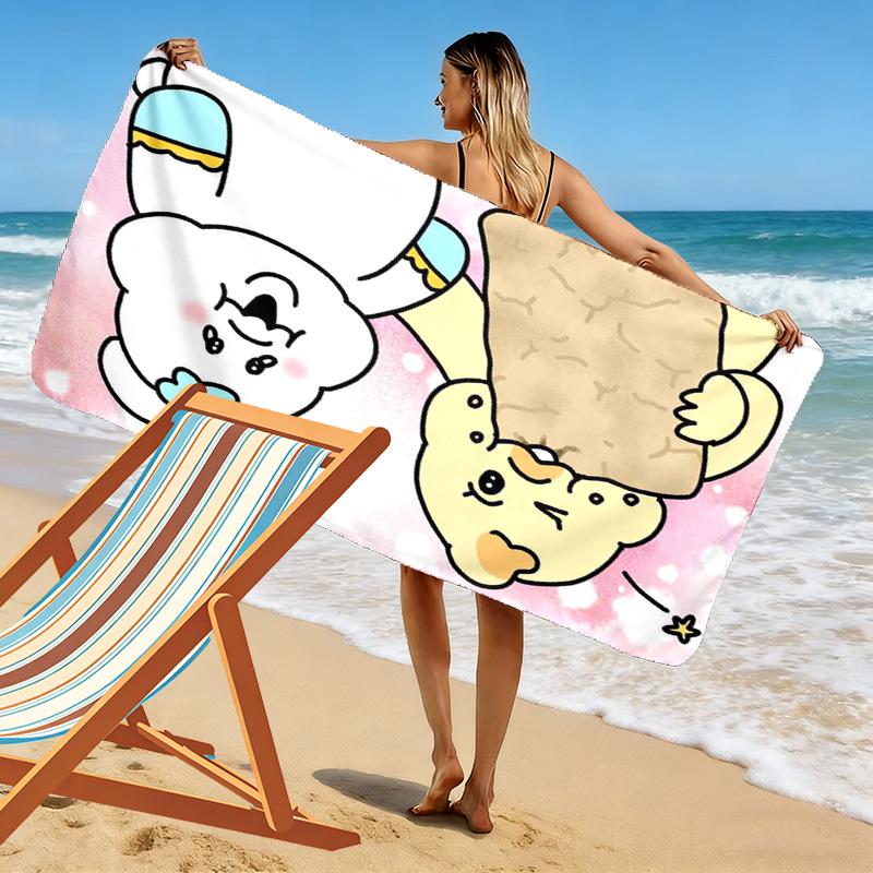 Opanchu Usagi 2D Flat Print Beach Towel, Large Soft Quick Dry Towel for Beach Camping SwimmingDSTJ0925148