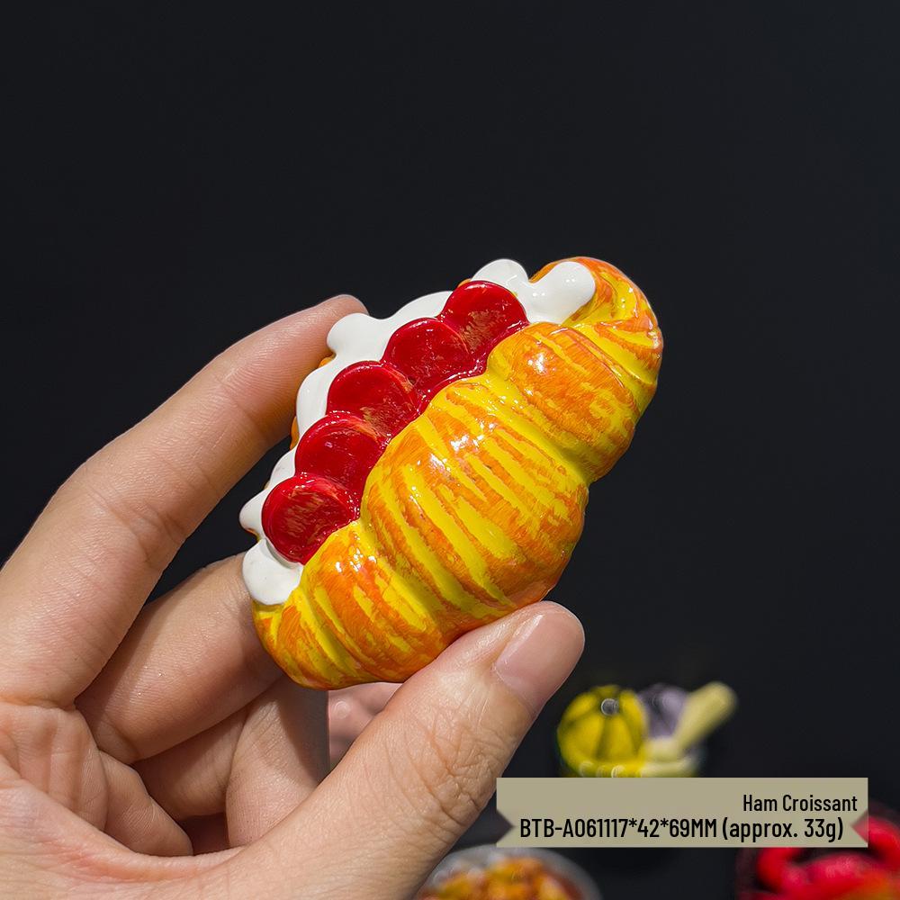 3D Chinese Style Food Magnet: Lobster & Noodles Hot Pot with Mantis Shrimp Sticker