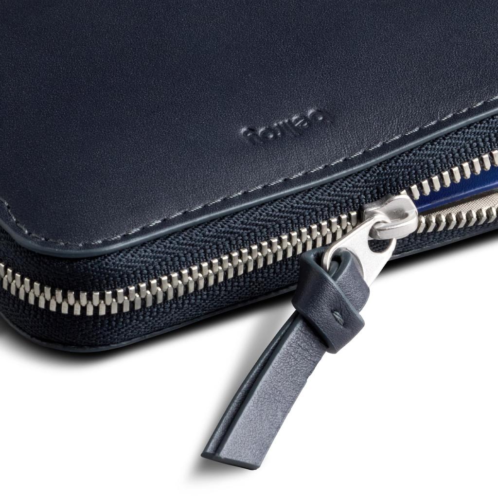 Bellroy Compact Zipper Wallet with Card Coin and Key Storage Navy L-Pocket Pockets, Purse, -