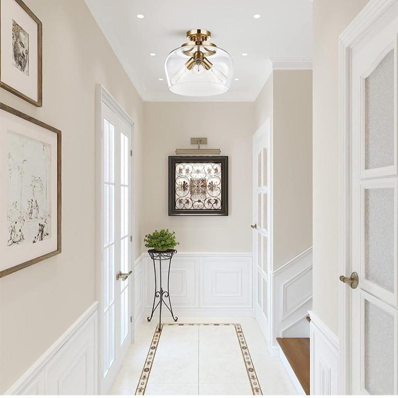 Потолочный светильник Современная простая металлическая люстра для коридора