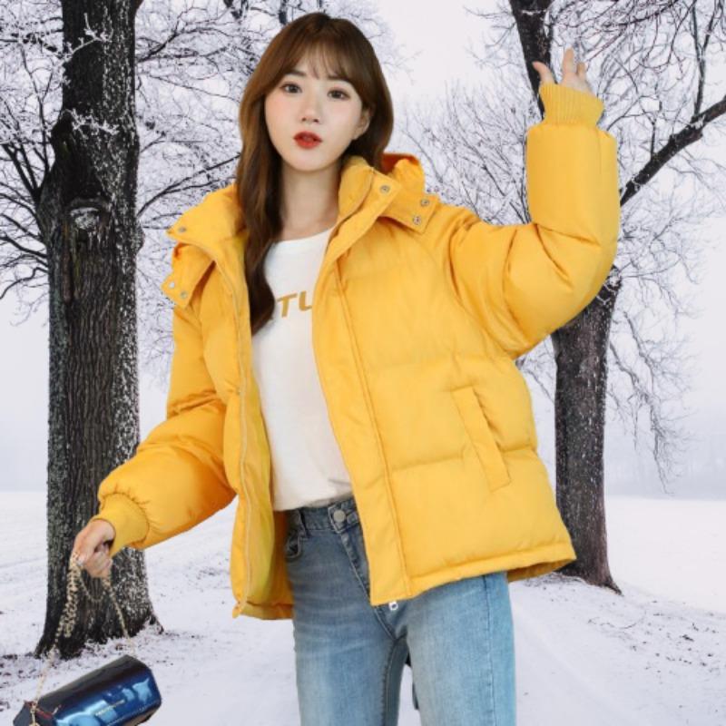 Winter Women  Down Cotton Coat Women Solid Loose Padded Jacket Puffer Parkas Casual Female Zipper Thickening Warm Outwear